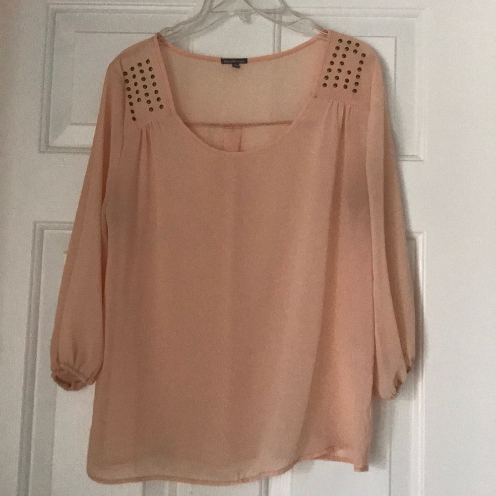 Blush Charlotte Russe Sheer Top